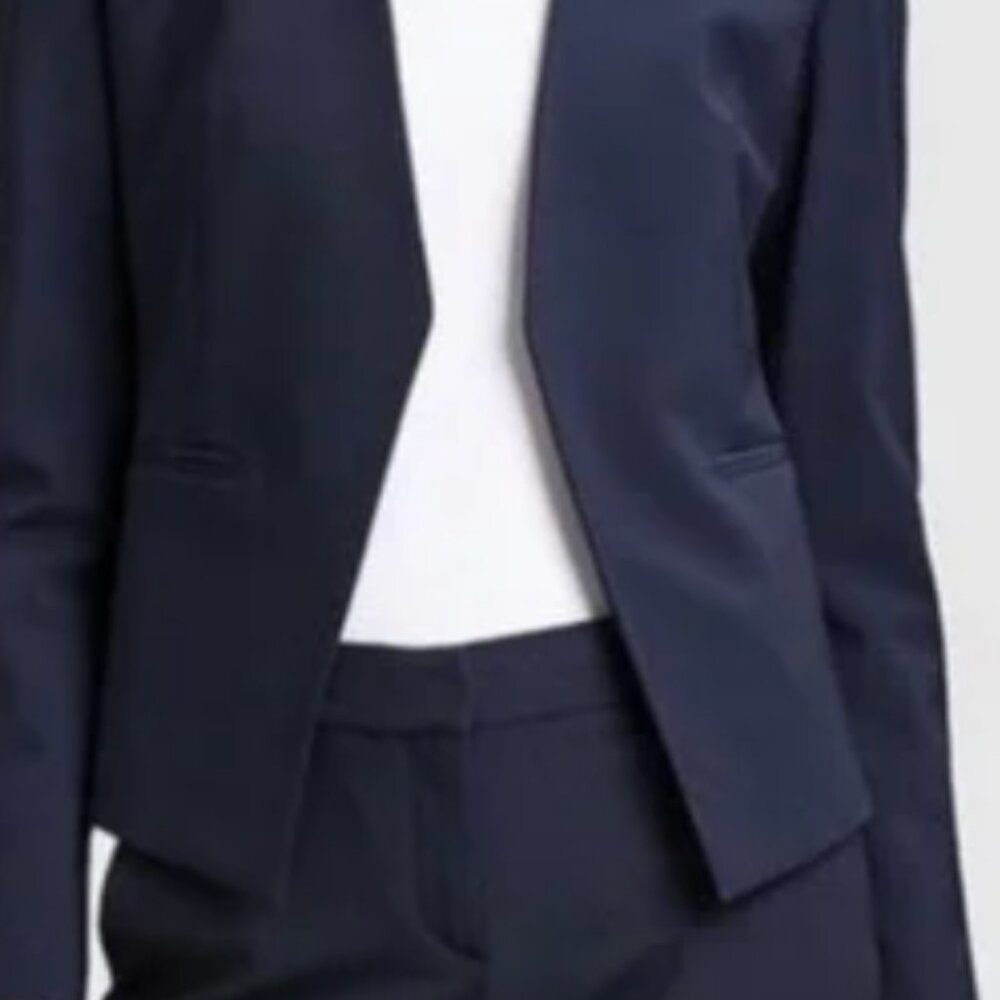 Theory Navy Blue Sevona Profesional Open Blazer